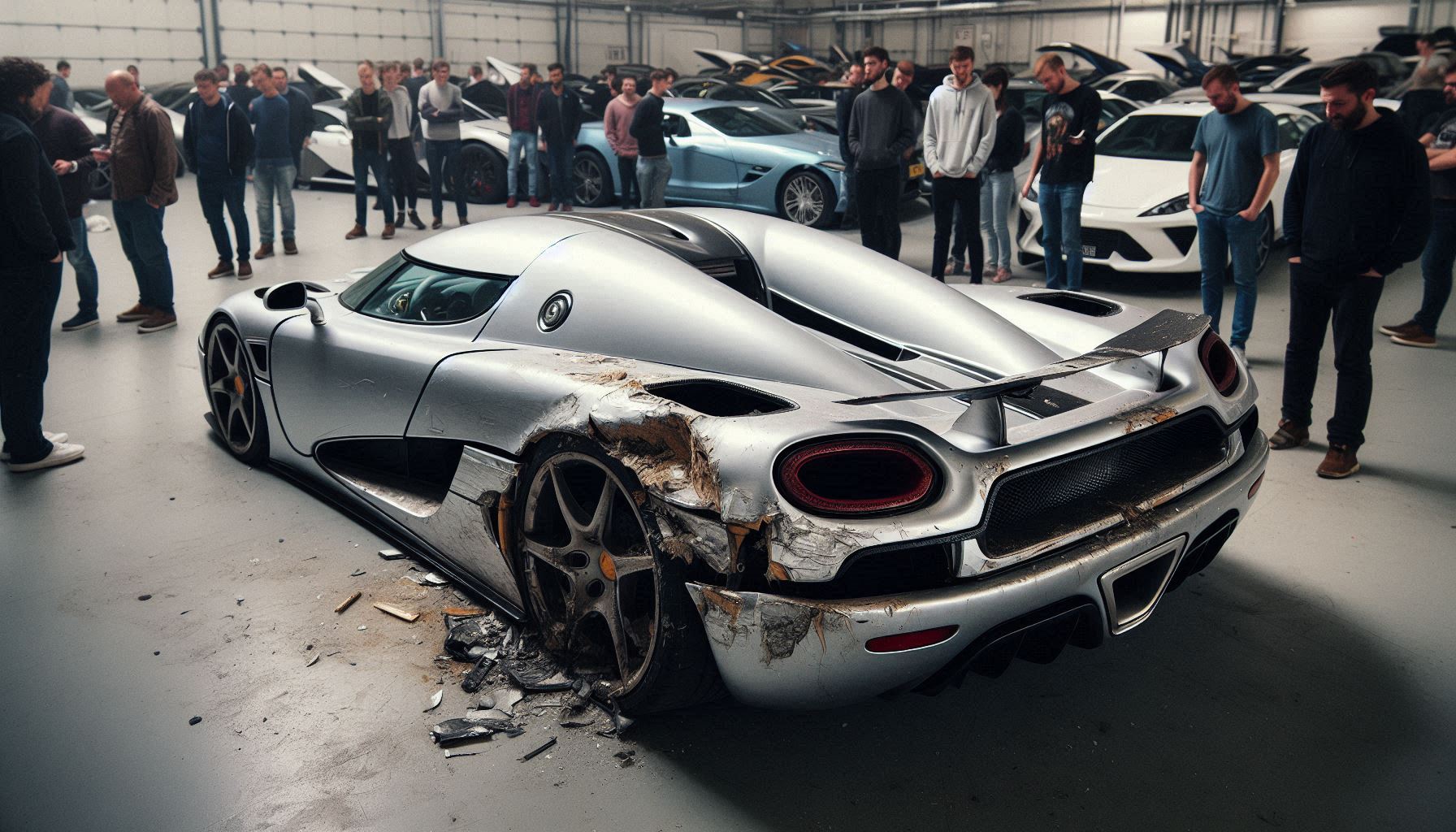 Crashed cars